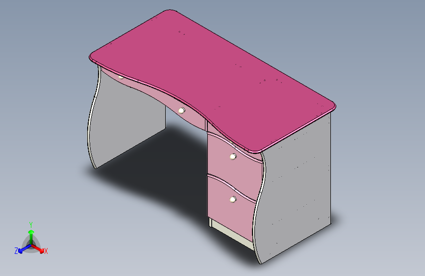带抽屉的桌子 - Стол с ящиками