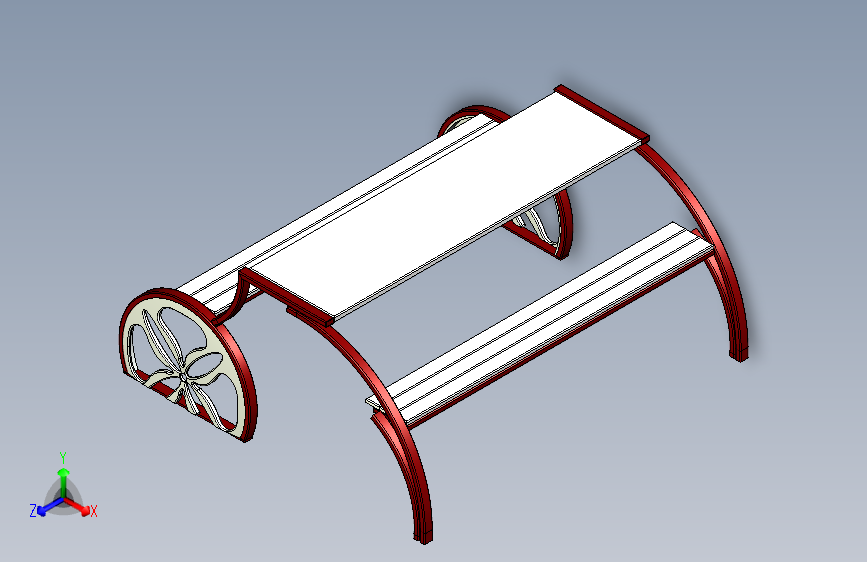 可折叠长凳和餐桌 钢制设计