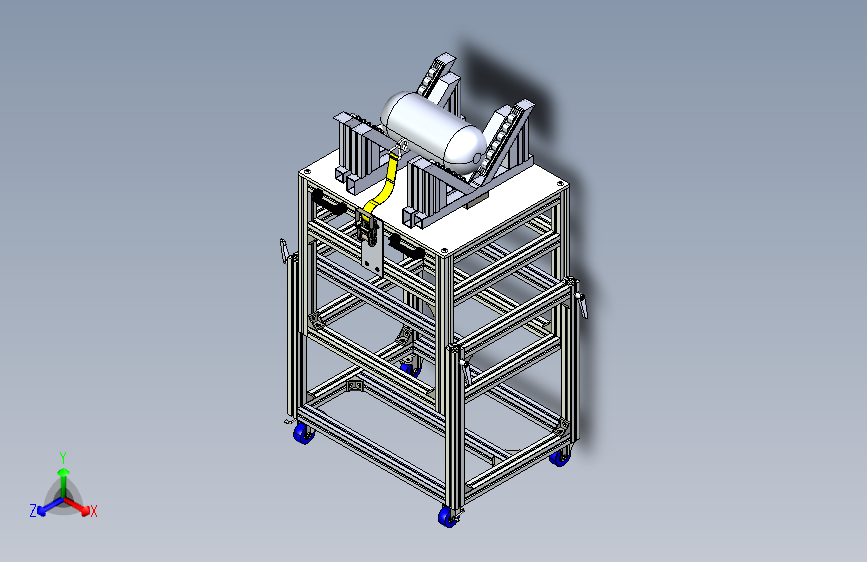 气瓶检测夹具，可调工作高度