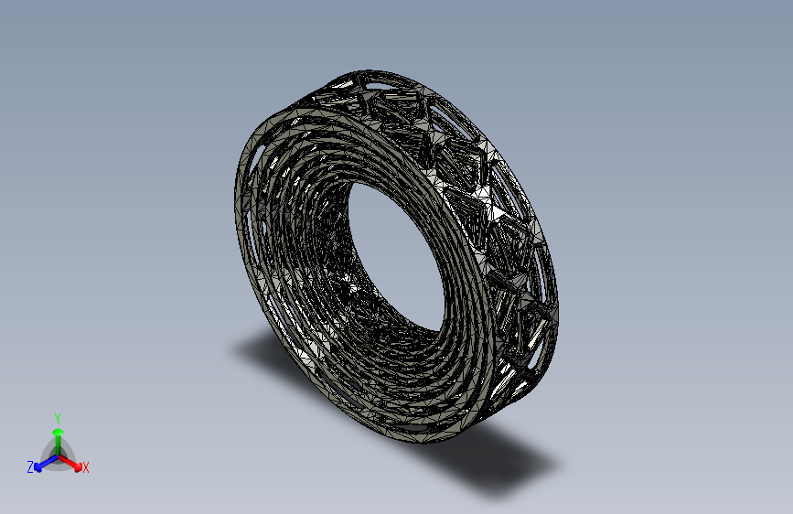 同心嵌套的具有三角形凸出的相似环