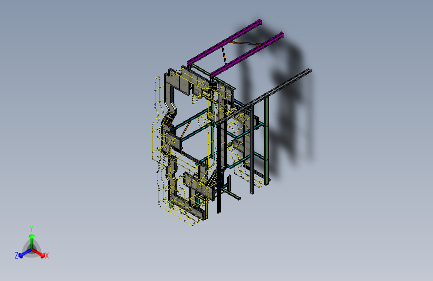 一个为食品厂的湿洗区域设计的多层平台