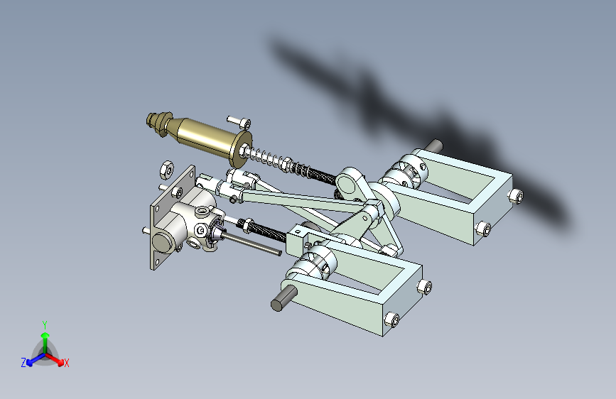 一种使用齿轮系统基于弹性势能进行自我启动和自动定位零件（通信卫星面板）的机械系统，结合了Antikythera装置技术用于锁定系统。