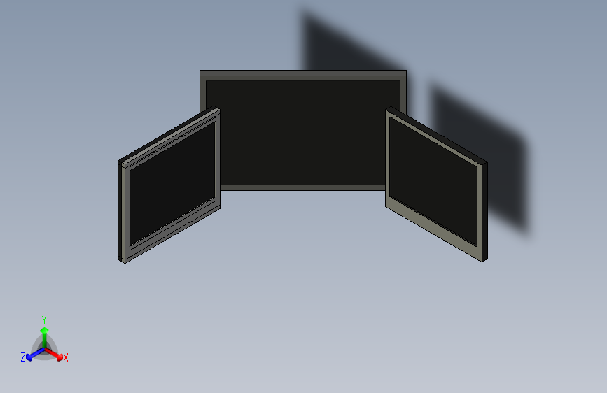 宜家 MICKE 三显示器支架