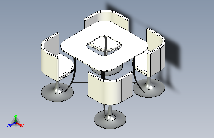 早餐家具 - 2（咖啡桌和椅子）