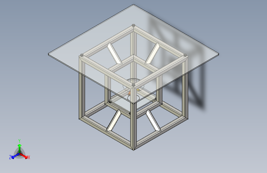 桌面立方体内部和一个立方体