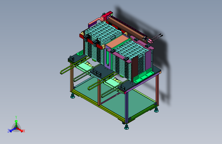 tray盘自动分盘及回收堆叠机构