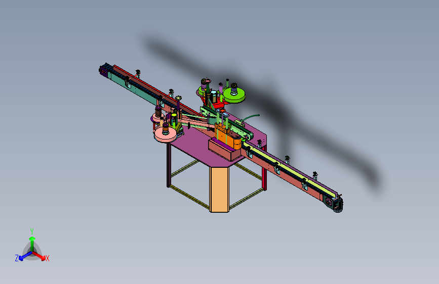 双排双列贴标机