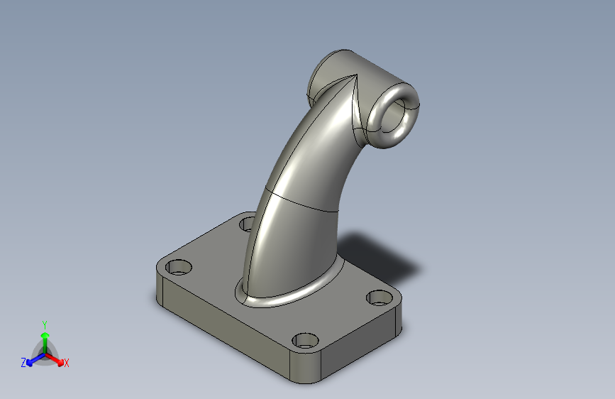 具有曲线形状的扶手支架