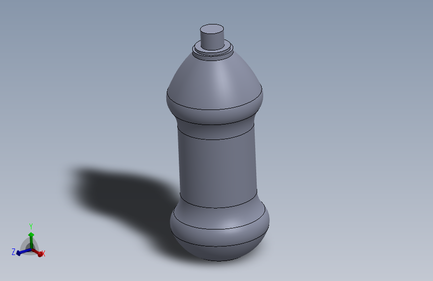 具有优美设计的SOLIDWORKS 2024瓶子。