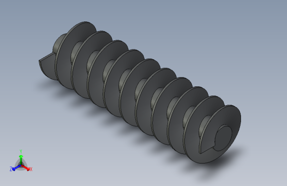 可调节速度的螺旋输送机。