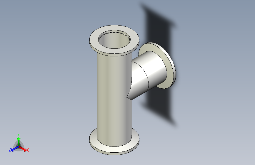 莱博德定义的ISO-KF DN 25 T型分支。