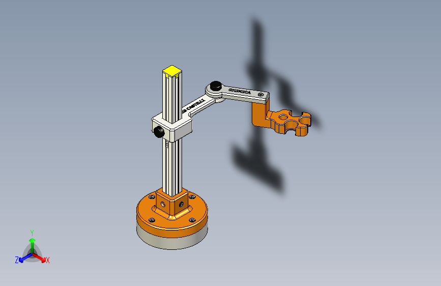 螺丝锁可调高度的化学实验室试管架。