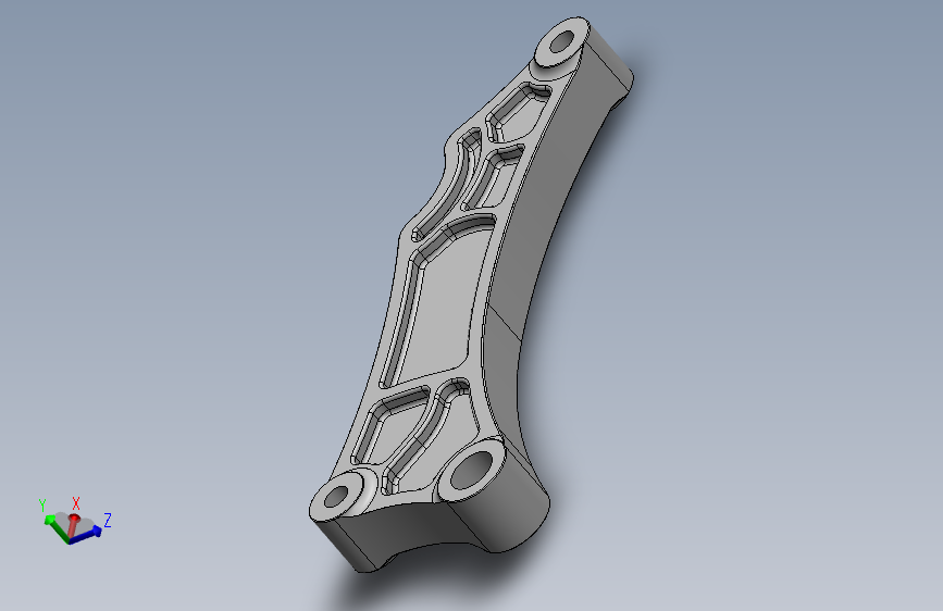 摩托车的低估部分，碟刹托架。