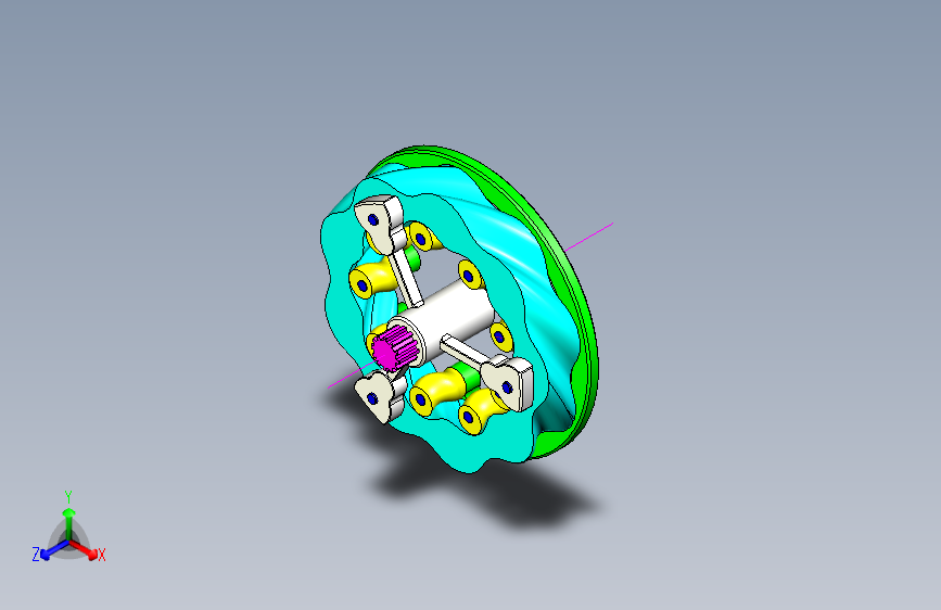 内偏心摆线齿轮传动联轴器模型