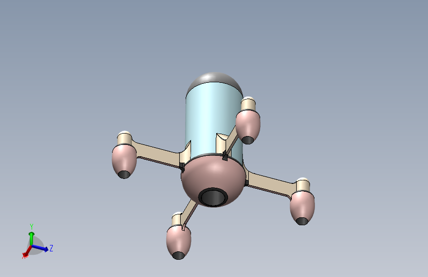 氢动力四推力无人机设计。