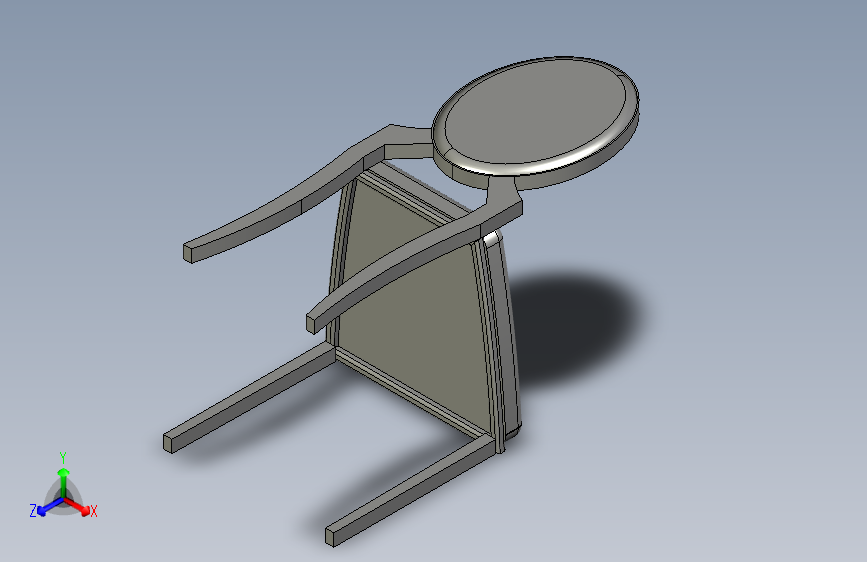 使用SolidWorks设计的椅子