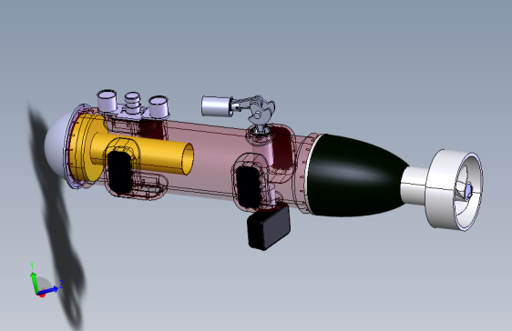 搭载+GoPro+的遥控潜水器（ROV）简易模型sw23
