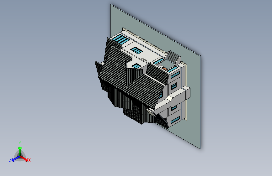 外部和内部传统建筑概念设计：传统建筑设计