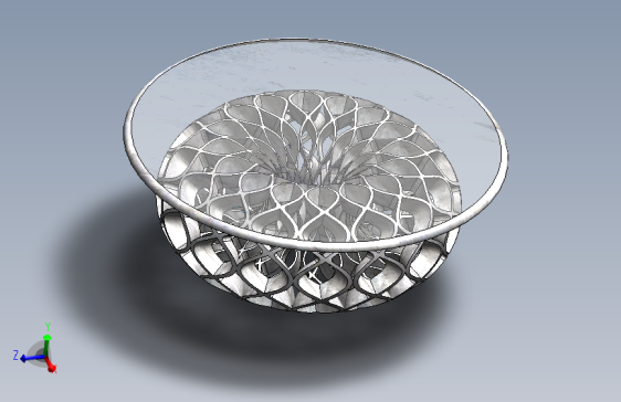 现代感的波浪桌。