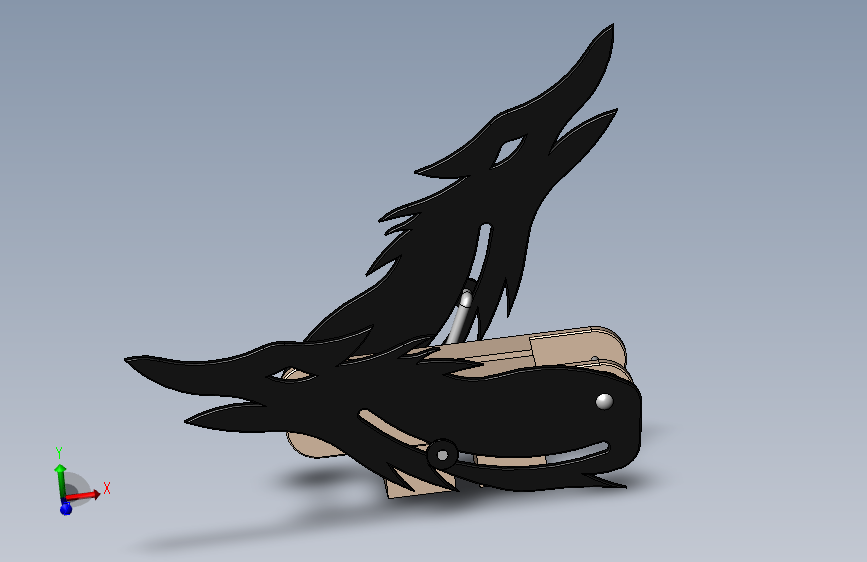 旋转式玩具狼。