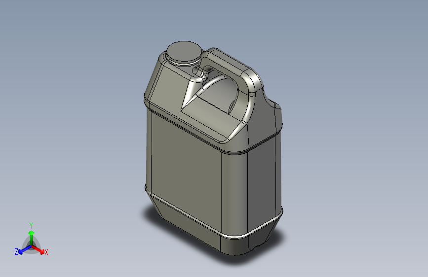 易携带的塑料液体容器模型