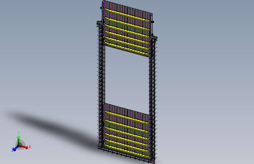 用钢制的进水门闸。