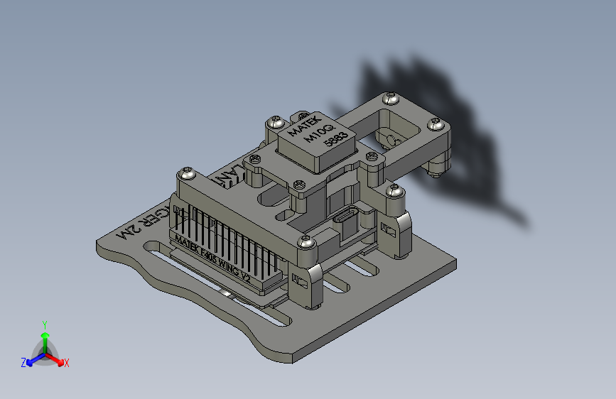 支持M10Q-5883 GPS模块的3D打印F405机翼底盘。