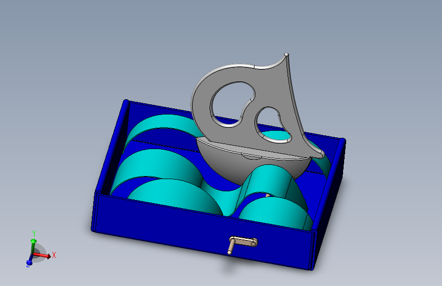 自动转动的玩具船。