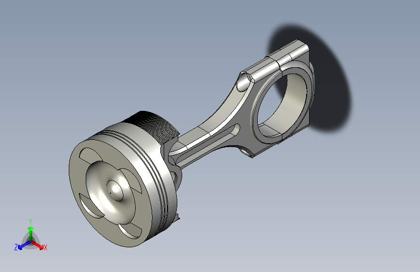 组装好的连杆活塞头。
