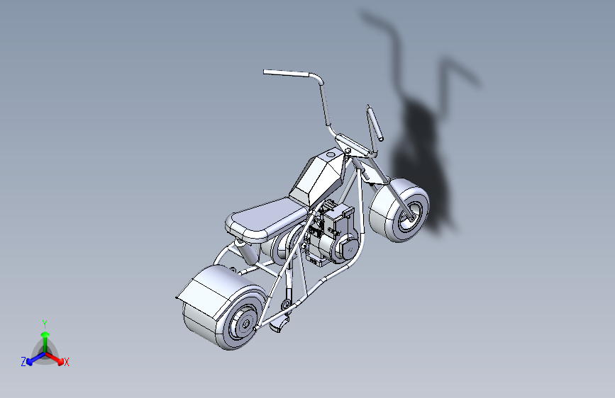 前轮伸出式摩托车