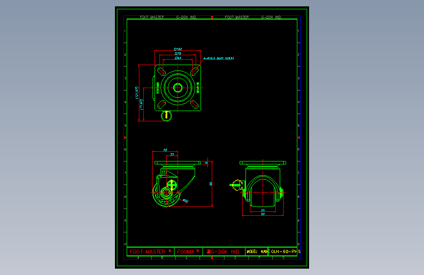 福马脚轮GLH-60-PHS