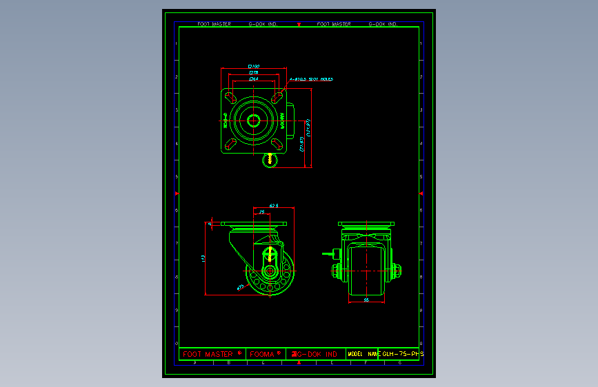 福马脚轮GLH-75-PHS