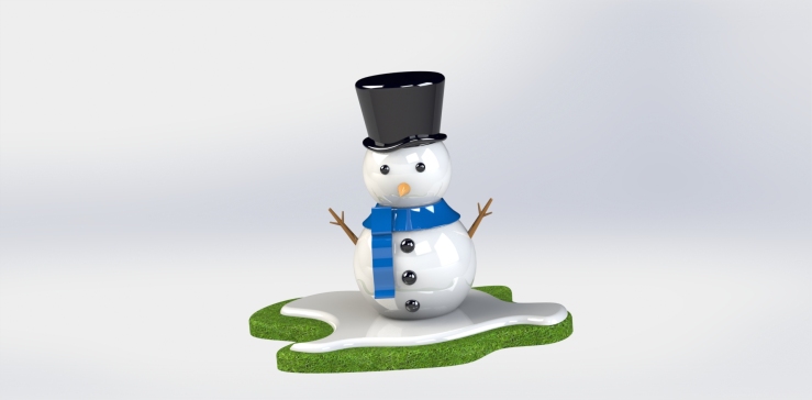 可爱3D雪人模型