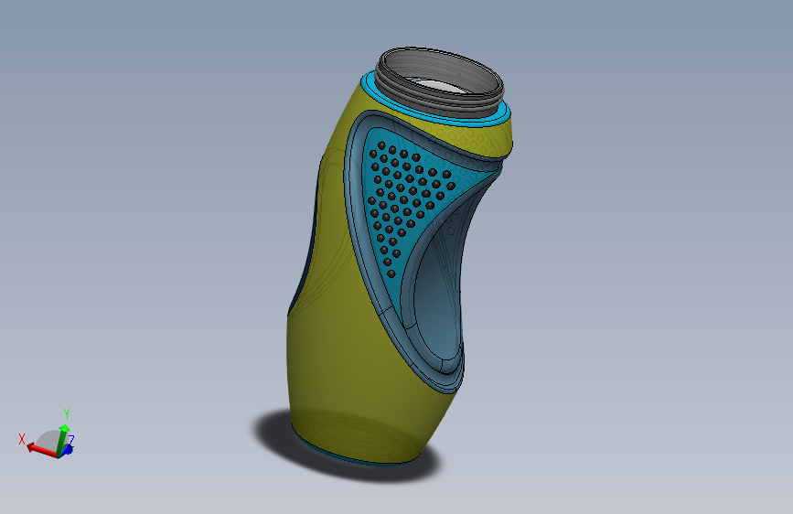 蓝色运动饮料瓶