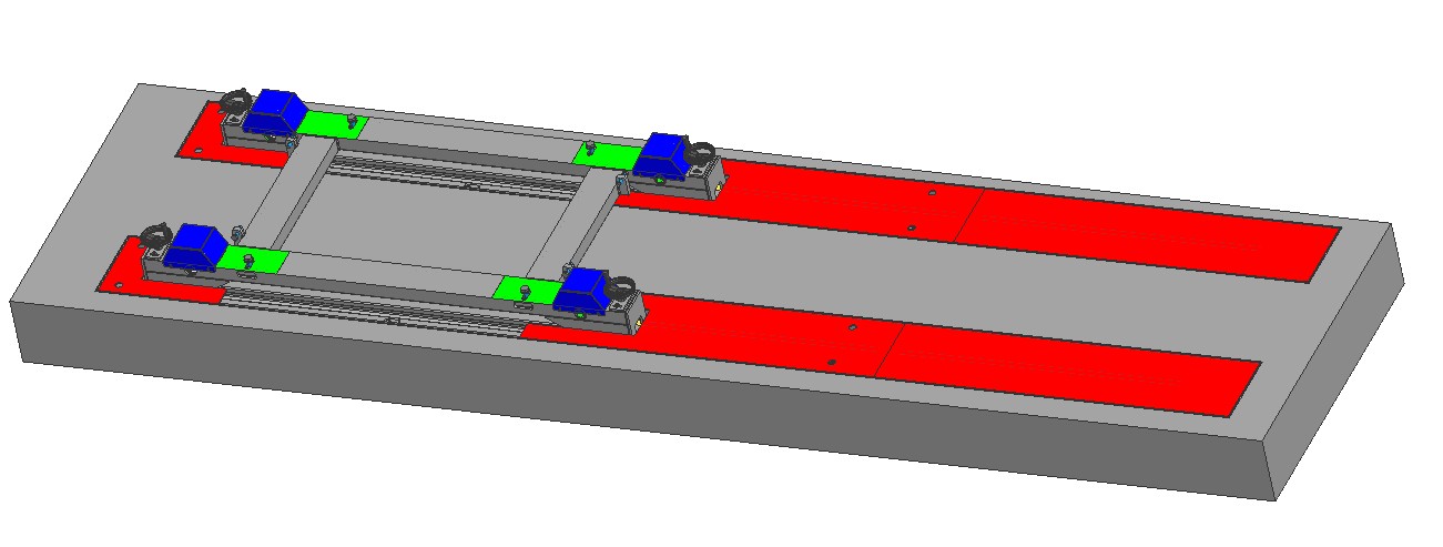 用于精确机器定位的集成导轨系统