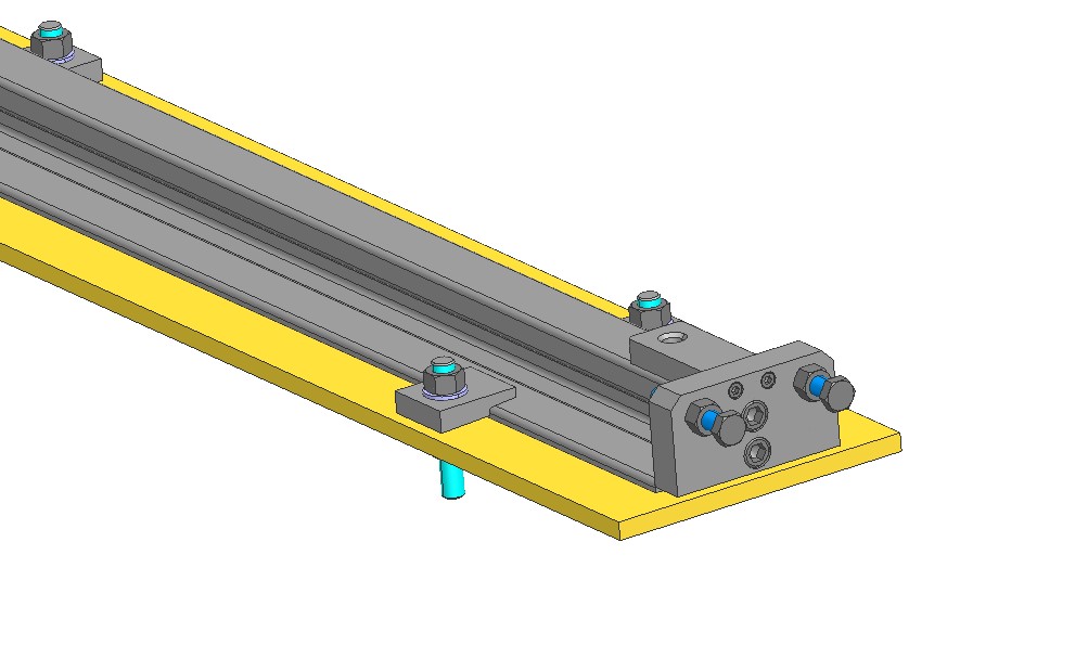 用于精确机器定位的集成导轨系统