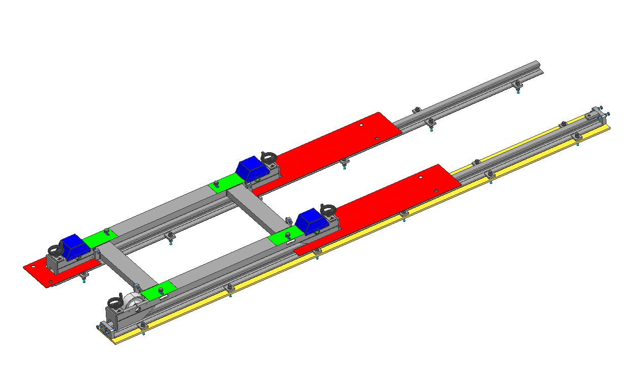 用于精确机器定位的集成导轨系统