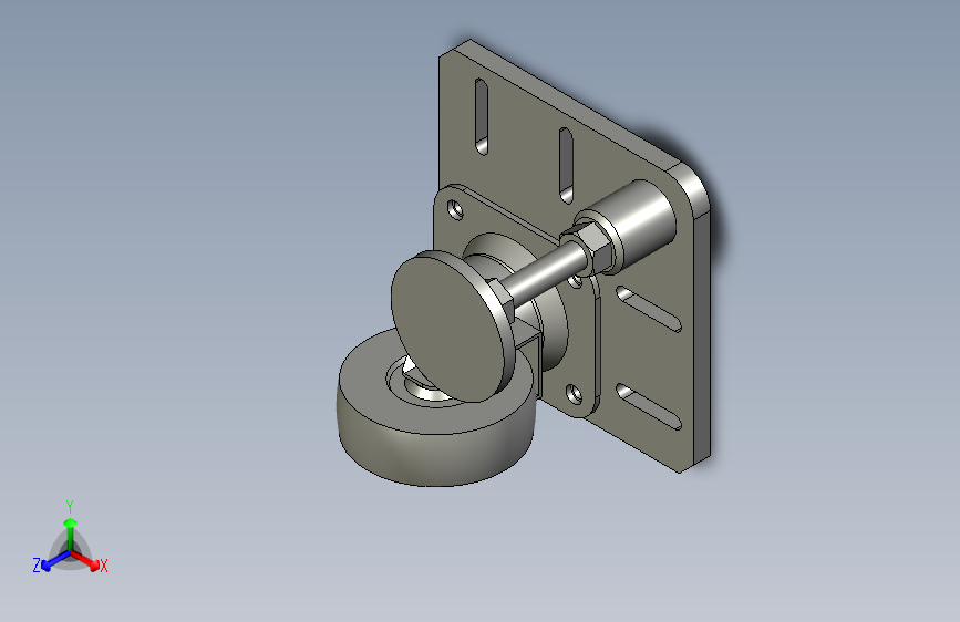 3寸低重心水平调节脚轮复合轮