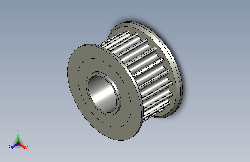 5M20齿16宽圆弧齿同步带轮1