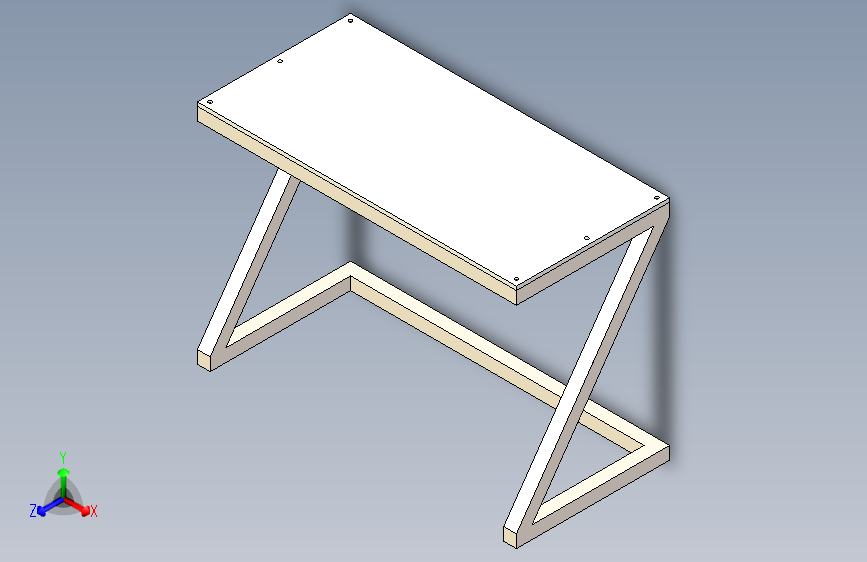 DIY 现代Z形边桌