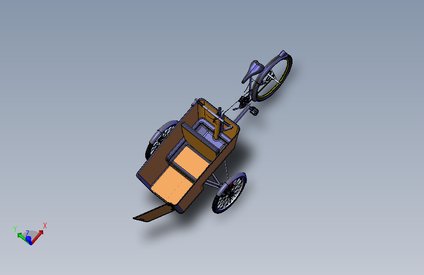 反向三轮自行车