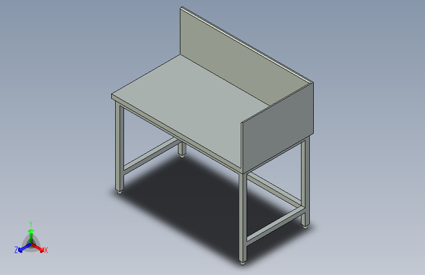 带侧挡板的工作台