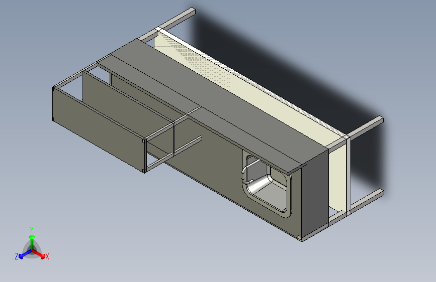 带架子的桌子和洗浴区