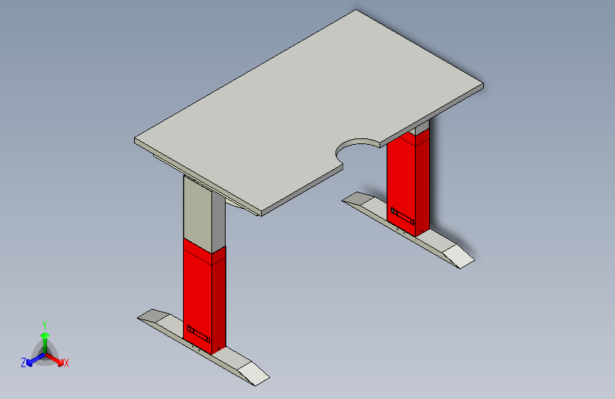 高度可调节的桌子