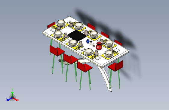 高级SolidWorks装配 - 假日餐桌设置
