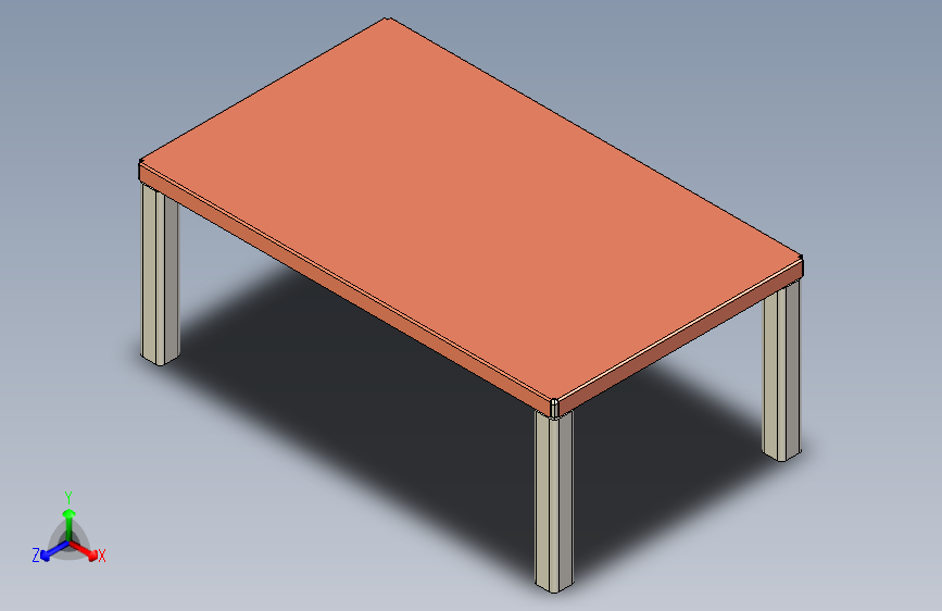 焊接件+钣金的桌子