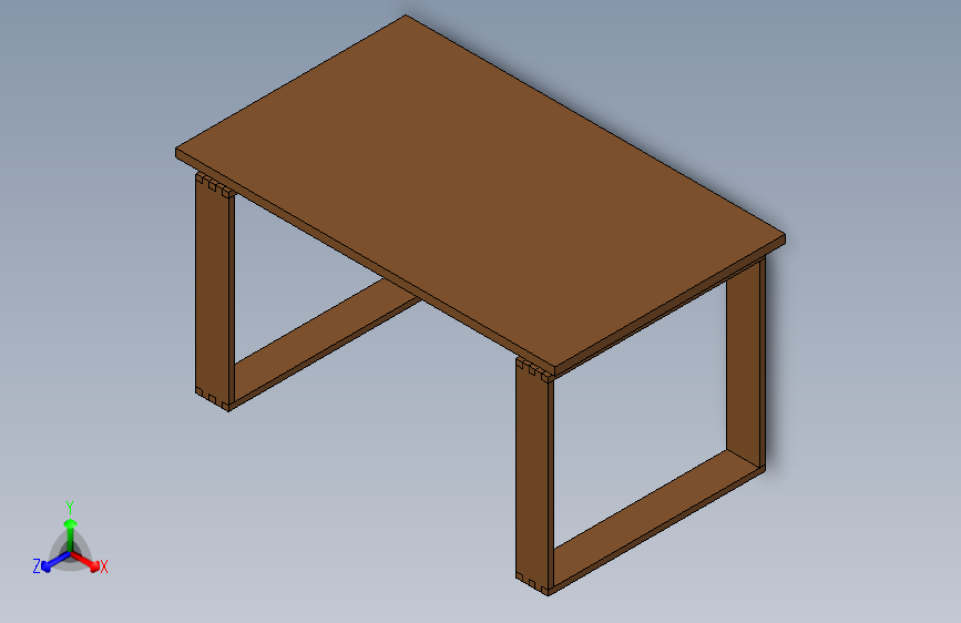 极简主义木质桌子