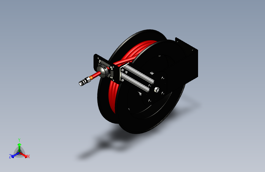 卷盘式红色空气软管