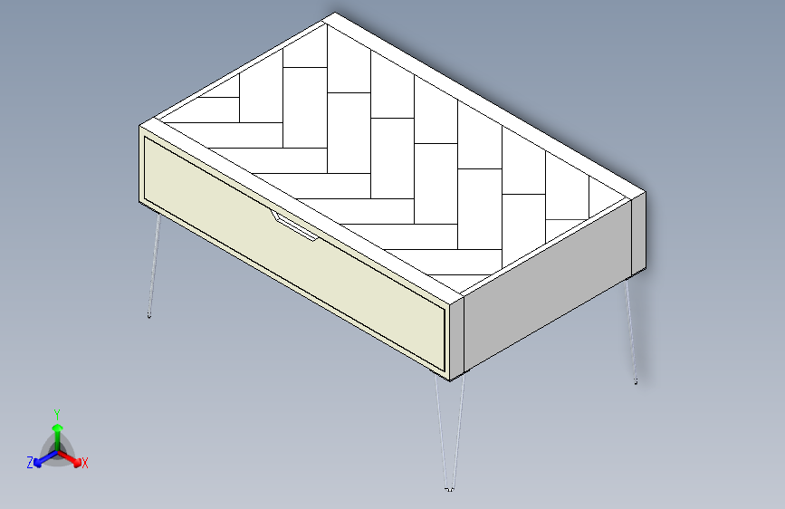 咖啡桌，咖啡桌，人字纹风格
