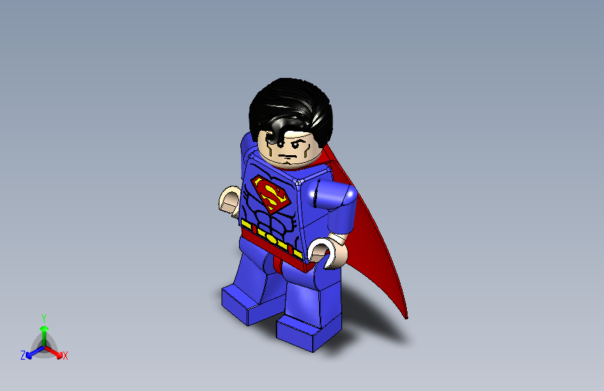 乐高超人小人 - 动作姿势 - 胸前挺胸